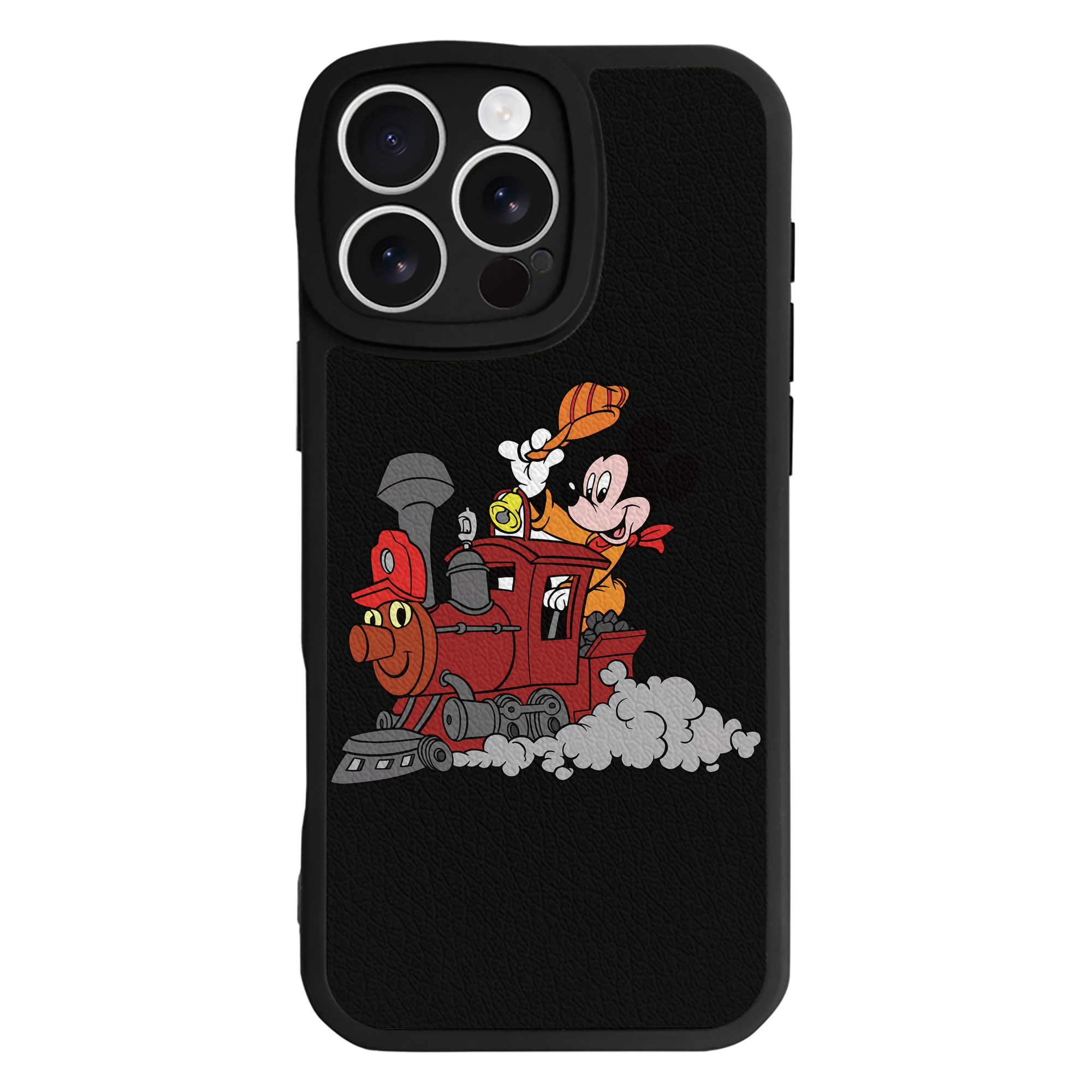 （画像用） ミッキーマウス Mickey Mouse 【iPhone 16シリーズ対応】シリコンスマホケース（レザー調） 材質：シリコン